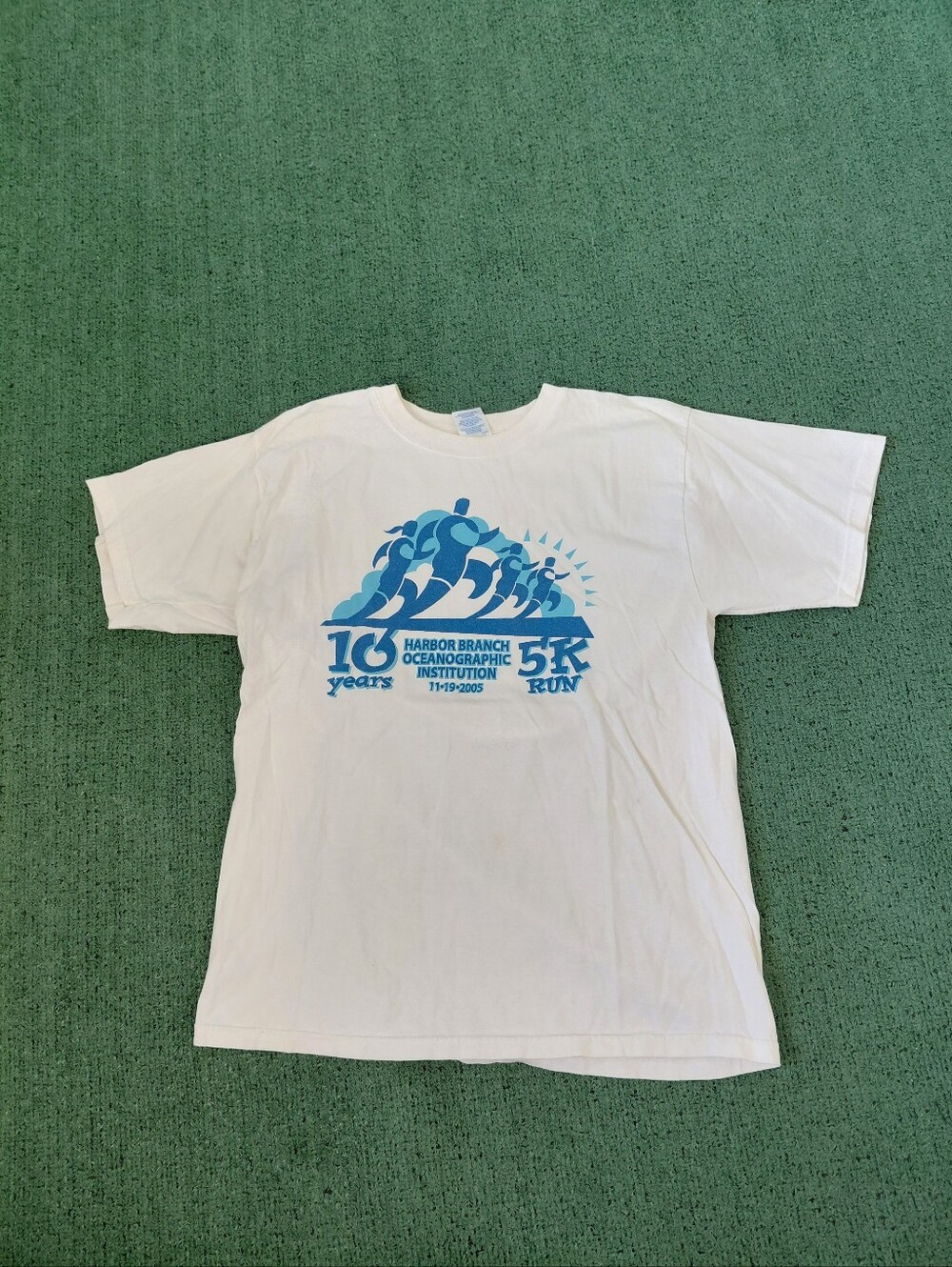 VINTAGE 2005 Harbor Branch Oceanographic Institution 5k Run Florida White (Yello - Picture 1 of 10